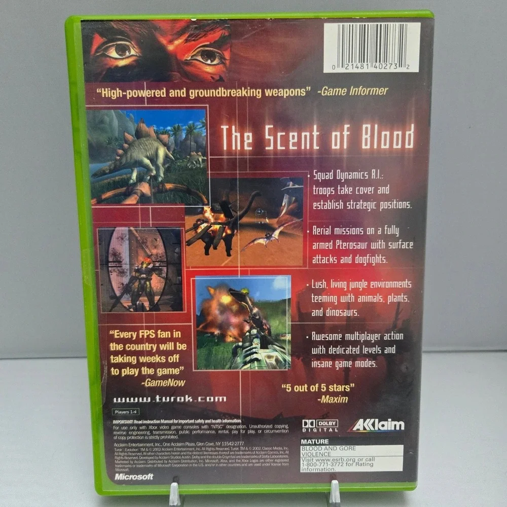 Turok:‎ Evolution 2002 - Original Xbox - Complete CIB Tested & Working